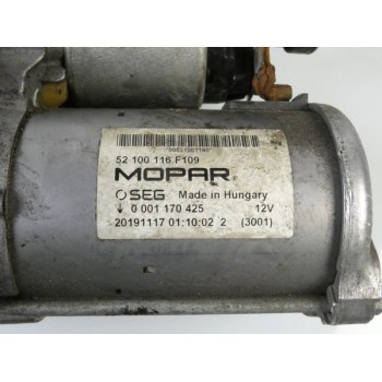MOTORINO AVVIAMENTO - FIAT PANDA - 1,2 BENZINA - 51KW - ANNO 2012 - MOPAR - COD 52100116F109