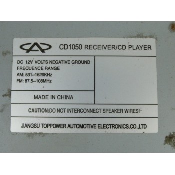 AUTORADIO - DR 1 - ANNO 2009 - 2013 - JIANGSU - COD CD1050